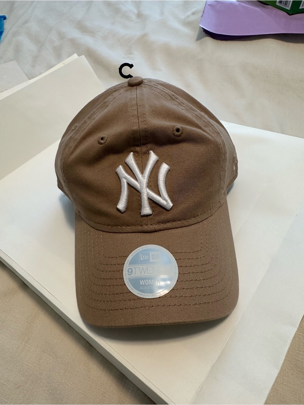 New Era Brown NY Yankees Women's Cap with White Logo